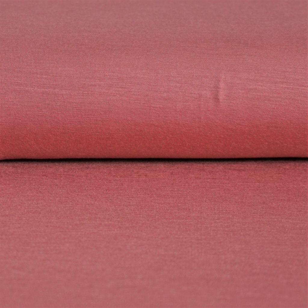 Viskosejersey aus Bambusfaser uni pudriges rose
